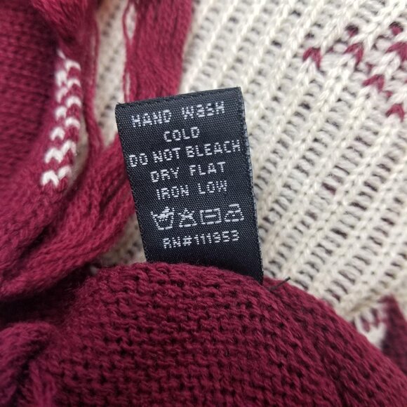 Active Designed in Los Angeles Maroon Boho Womens Pullover Sweater - Picture 10 of 10